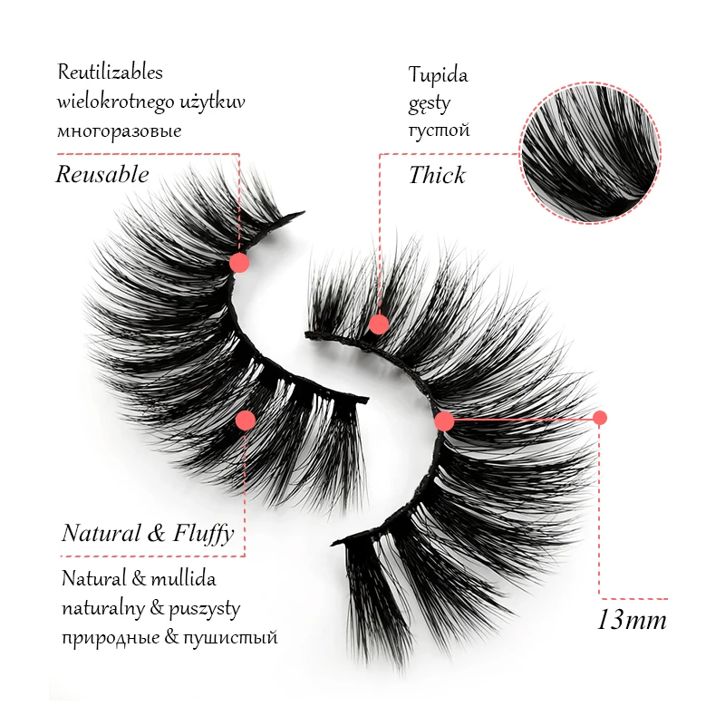 5 Pairs Multipack 3D Mink Lashes False Eyelashes Handmade Wispy Fluffy Long Lashes Natural Eye Makeup Tools Eye H13 E08 eyelash extensions fake eyelashes eyelash extension eyelash extension lashes false eyelashes eyelash makeup tools