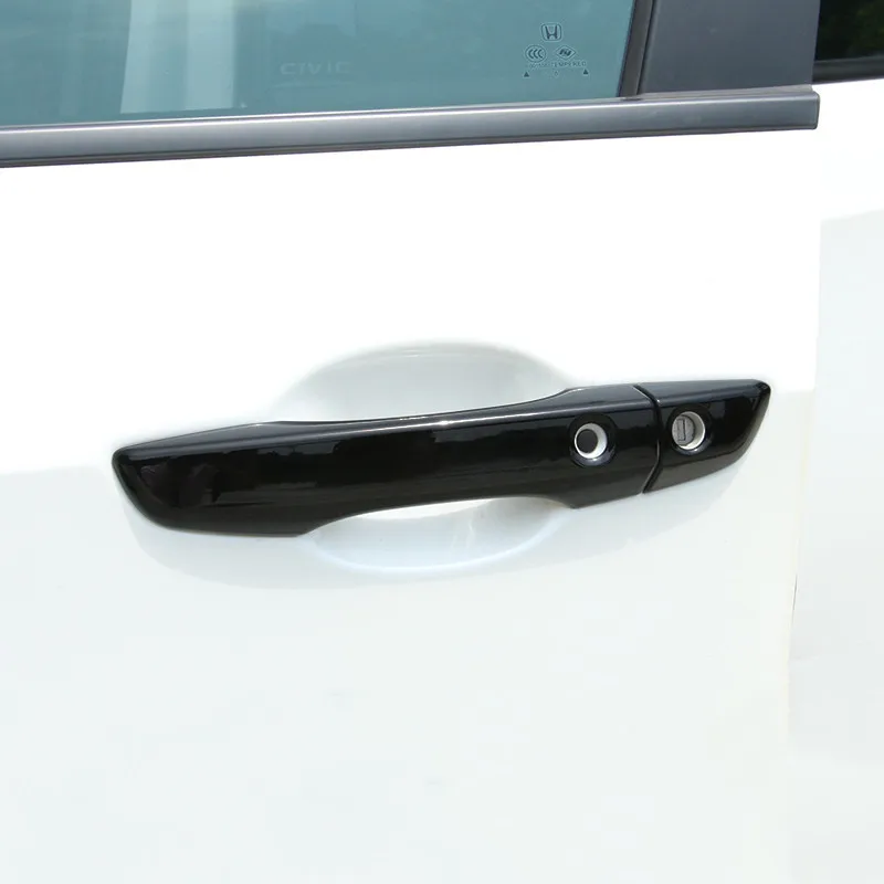 8 шт./компл. автомобиля дверные ручки накладка ABS внешней отделки аксессуары для Honda Civic стайлинга автомобилей