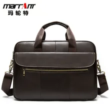 Men's Real-Leather Bag Business Men's Briefcase Handbag Casual Retro Shoulder Messenger Bag Men Portfolio