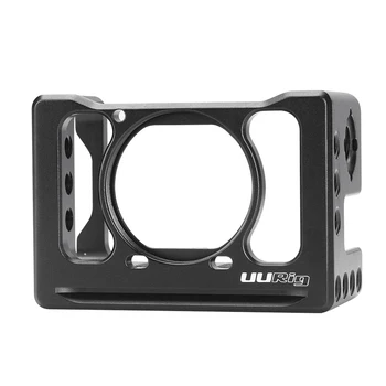 

UURig C-RX0 II Camera Cage Camera Vlog Bracket with Cold Shoe Mount 1/4 Inch Threads for Sony RX0 II for Microphone Mini LED Lig
