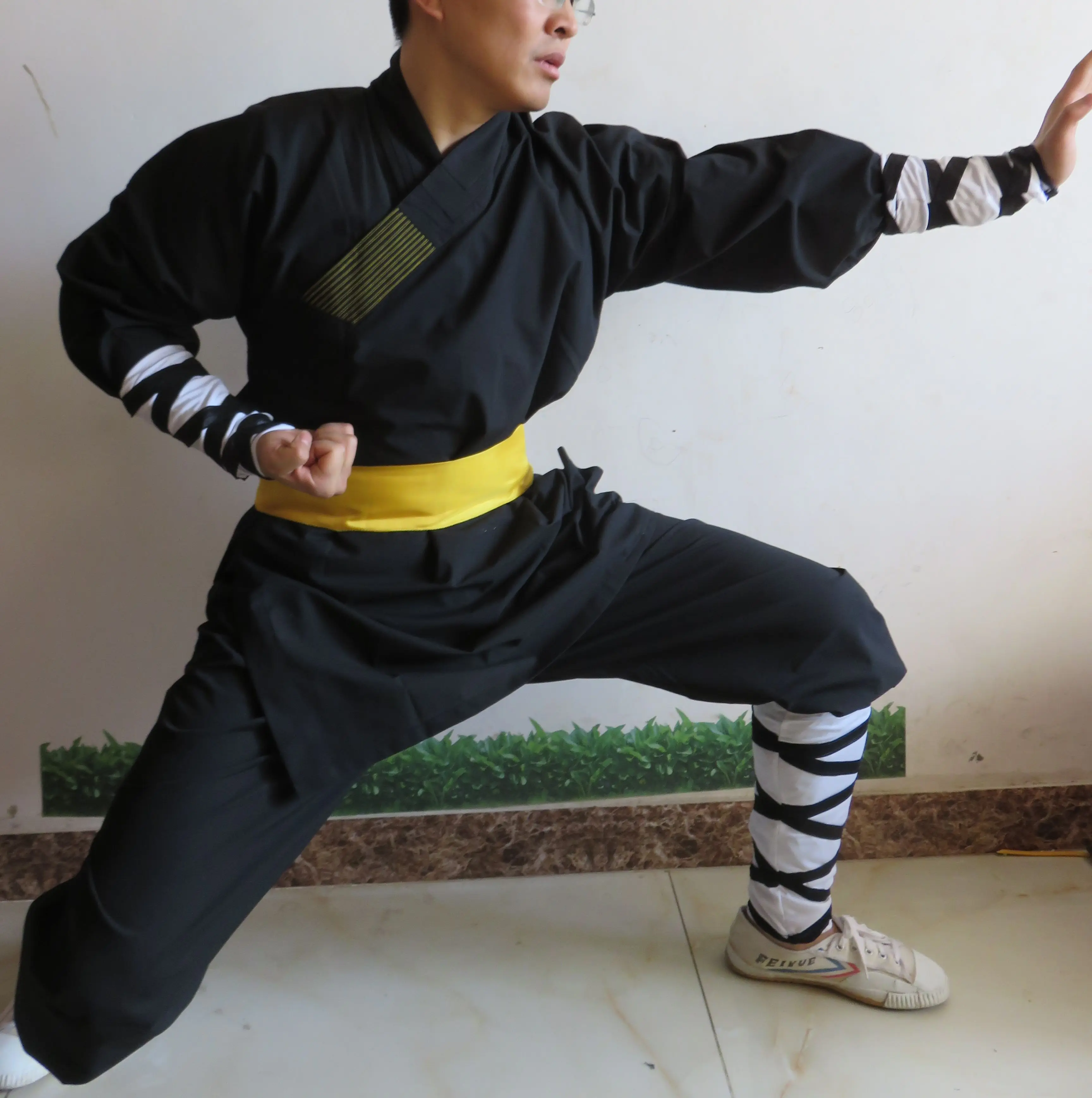 Ropa de artes marciales Unisex para niños y adultos, trajes de monje