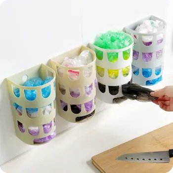 

New Home Eco-friendly Practical Design Home Kitchen Wall Hanging Garbage Bags Storage Box Kitchen Plastic Container