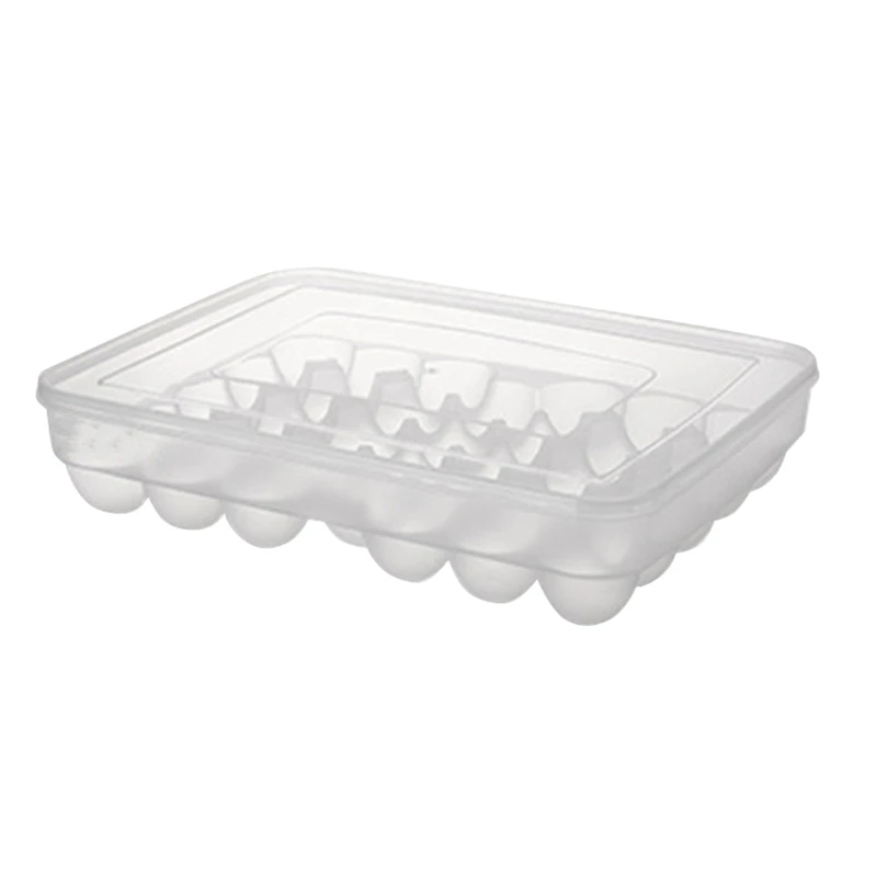 Fashion-2Pcs 34 Grid Egg Box Food Container Eggs Refrigerator Organizer Storage Box Crisper Hold for Home Kitchen