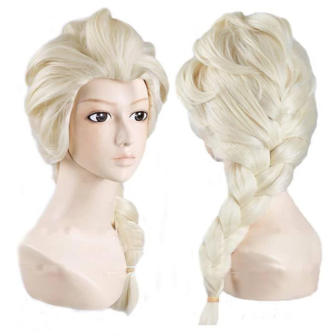 sexy costumes for women Wig Movies Frozen Snow Queen Elsa Blonde Hair Cosplay Wigs For Halloween Carnival Purim Masquerade Party Women's Costumes