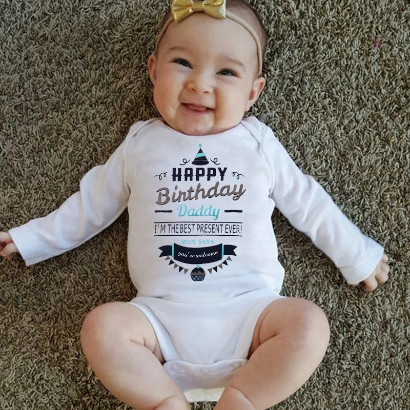 Birthday Gift Happy Birthday Daddy Onesie Girl Happy Birthday