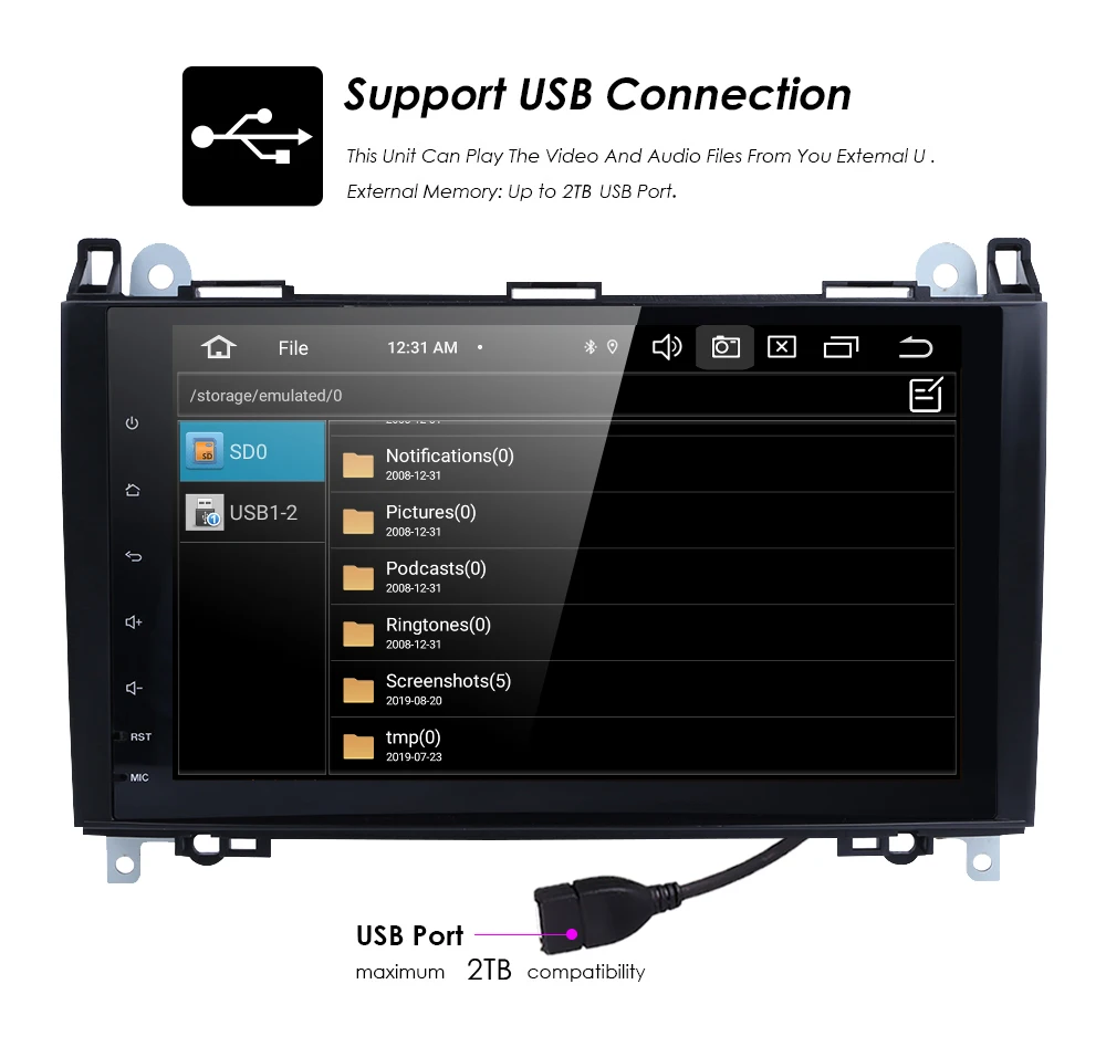 Sale Android 9.0 4G+64G Car AutoRadio Navi For Mercedes Benz Sprinter B200 W209 W169 W169 B-class W245 B170 Vito W639 Car GPS player 22