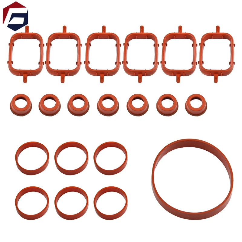 20pcs Car Rubber Intake Inlet Manifold Seal Gasket Repair Kit For Bmw