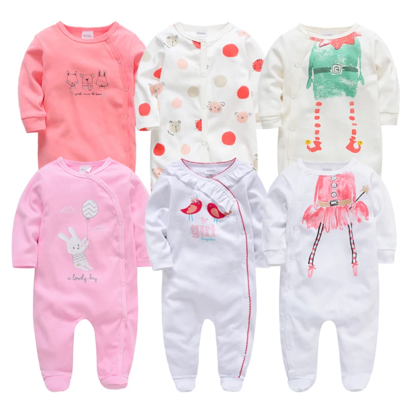 

Baby Rompers 6 Pcs/lot Baby Clothes Cotton Cartoon Printed Newborn 0-12 Months Baibes Jumpsuit