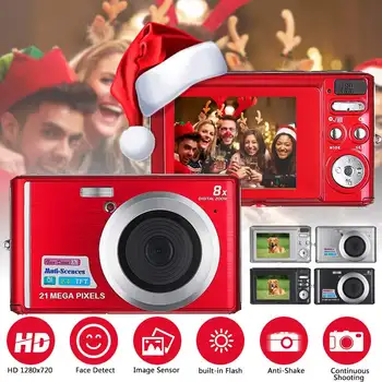 

2.7inch HD Digital Camera 21MP Anti-Shake Face Detection Max 21 Megapixels Camcorder Video Camera 8X Digital Zoom Christmas Gift