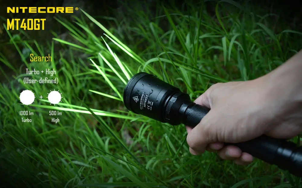 Nitecore MT40GT фонарик-длинный диапазон 800 М Вт/дополнительные батареи и зарядное устройство