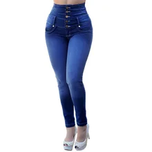 High Waisted Skinny Denim Jeans Elastic Force Close The Ffoot Denim Pants Autumn Ladies Sexy Comfortable New Fashion Monden O9
