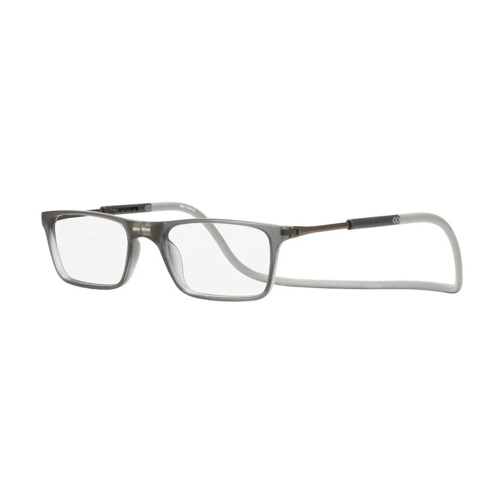 Модные женские и мужские Висячие шейные лупы силиконовые гибкие очки для чтения Магнитные очки для пресбиопии прозрачный считыватель+ 100+ 350 - Цвет оправы: Gray