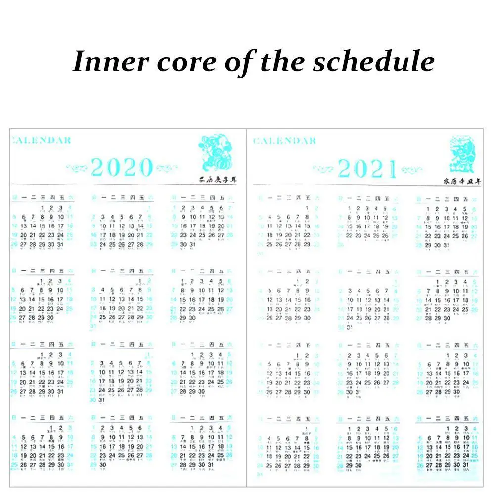 

2020 Plan This Schedule This 365 Day Schedule Portable A5 Daily Annual Cover Diary Planner Notebook Leather Monthly Weekly N2Z4