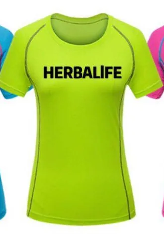 Herbalife одежда с короткими рукавами быстросохнущая Новая Мужская и Женская Летняя трикотажная одежда - Цвет: B