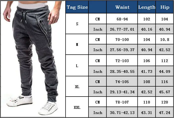 Men Casual Fashion Fake Zipper Slim Fit 
