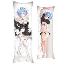 3D двухсторонняя японская декоративная аниме Re Zero Rem Throw Otaku Dakimakura подарки постельные принадлежности длинная подушка для объятий чехол 150x50 см