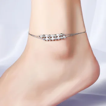 

Simple HOT silver Variety of choices Anklet For Women S925 Ankle Bracelet Adjustable Length
