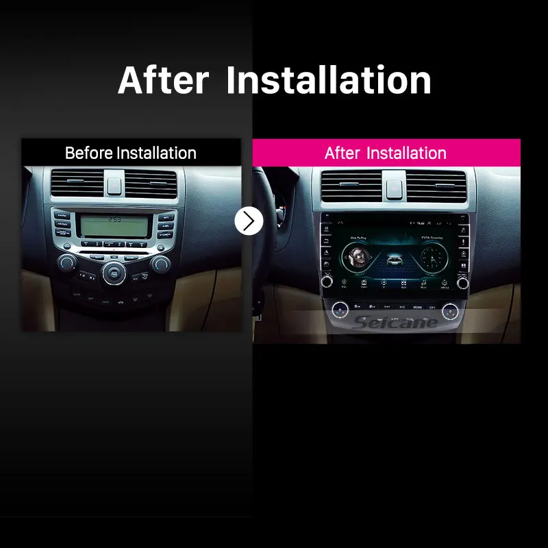 Excellent Seicane RAM 2GB ROM 32GB Android 9.1 Car Radio GPS Navigation For Honda Accord 7 2003-2007 car multimedia player Auto Stereo 1