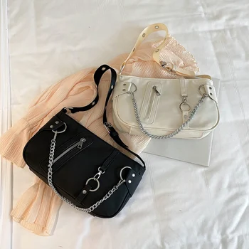 

Fashion Chain Women Shoulder Bag PU Leather Luxury Simple Messenger Bag Casual Mini Handbag Mobile Phone Bag