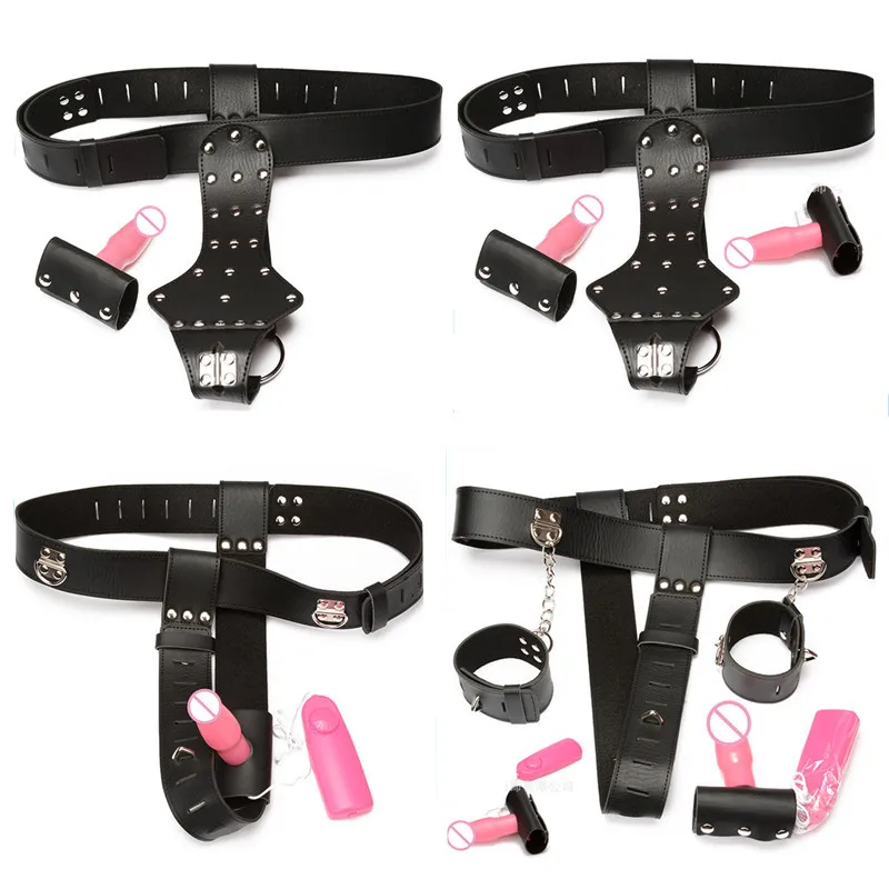 Chastity Device Bondage Handcuff Intimate Contact Adjustable Chastity Belts with Vibrations Anal Plug Sex Toys for Couples G7-65 1