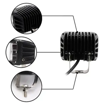 

DC10-48V 4'' 9000LM 12LED Work Light 45W Side Shooter Combo Beam White+Red Car Headlight Fog Lamp Work Lights