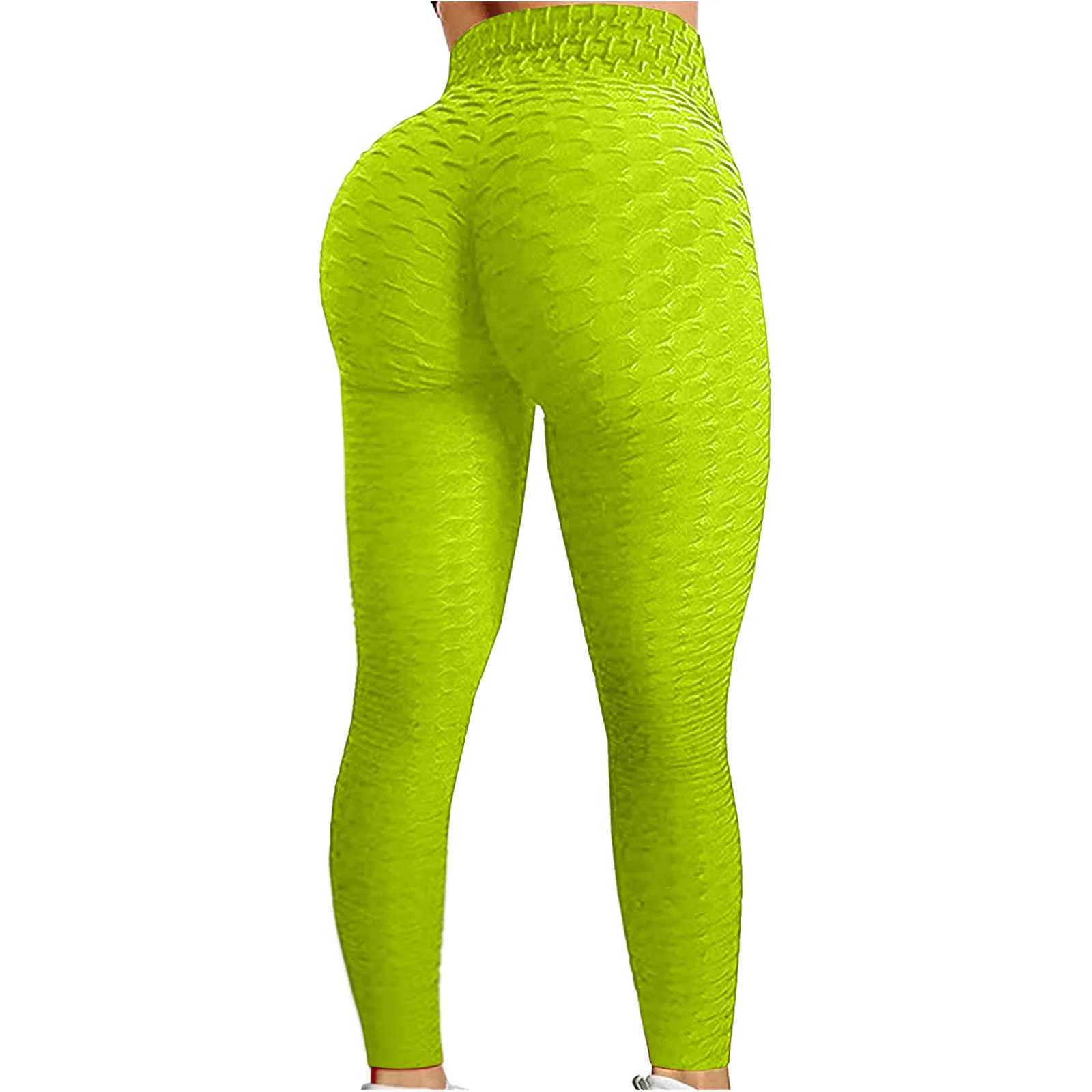 High Waist Yoga Pants Leggings Women Bubble Hip Lifting Exercise Fitness Running Pants Elastic Tights Колготки Штаны Женский