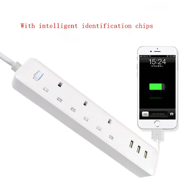 От производителя; Hong Kong сингапурский Малайзийский 3 рот USB разъем 1,8 м Британский Стандартный специальное отверстие USB коммутационная панель