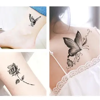 

Mandala Lotus Flower Tattoo Mehndi Henna Stickers for Hands Sexy Arab Tattoo Black Sketches Tattoo Designs Waterproof Body Art
