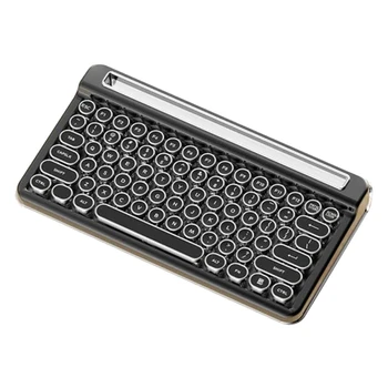 

76-Key Bluetooth Wireless Wired Dual-Mode Mechanical Keyboard Multi-Function Rechargeable Keyboard with Stand