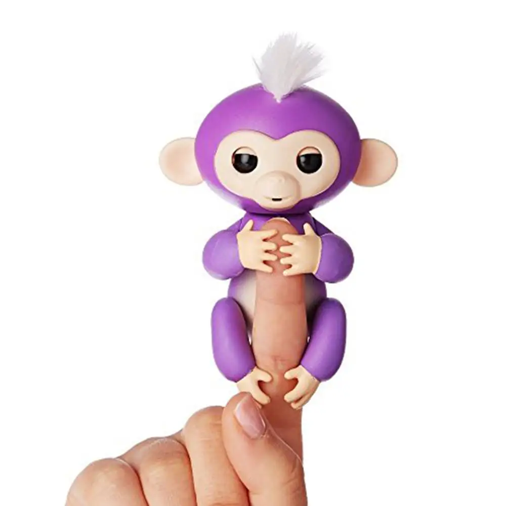 Interactivo bebé mono alevines Zoe niños juguete para regalo baterías IncludedPurple
