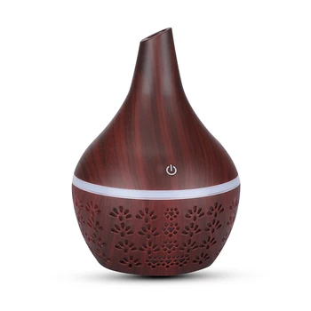 

USB Humidifier Aroma Essential Oil Diffuser Cool Mist Wood Grain Air Purifier Single Room Humidifiers