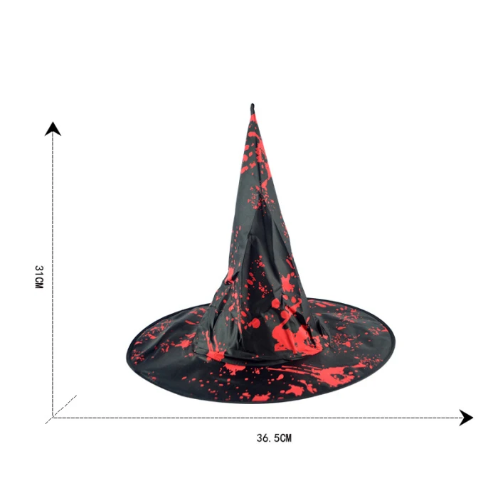 Halloween Witch Hat with Blood Accessories for Halloween Masquerade Cosplay Party-MX8