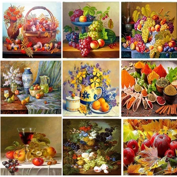 

NatureQ Diamond Embroidery Kitchen Home Decoration Diamond Painting Fruit Picture Of Rhinestone Diamond Mosaic Full Display Gift