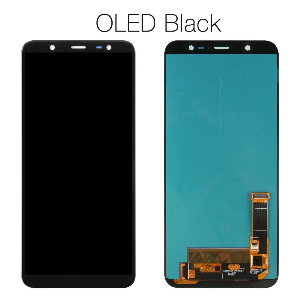 AMOLED 6 дюймов для samsung Galaxy J8 J810 ЖК-дисплей сенсорный экран сенсор дигитайзер для SM-J810M J810F J810Y запасные части - Цвет: Black