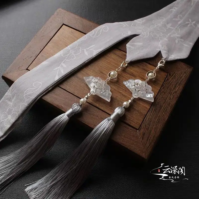 sen Wan серия moss, китайский ветер hanfu повязка для волос с кисточками ancienter головной убор hanfu cos аксессуары для волос - Цвет: sen