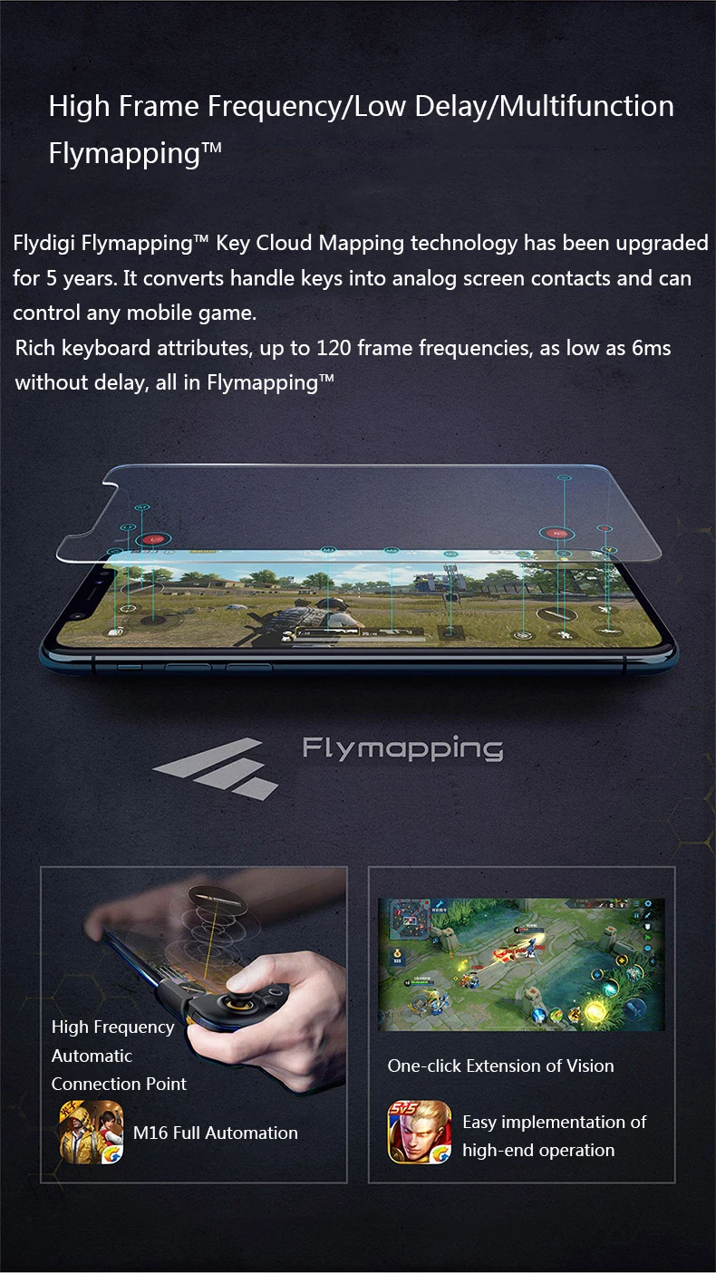 2021 New Professional e-Competition Wasp2 pubg mobile game controller  Bluetooth gamepad for Android/ios syste