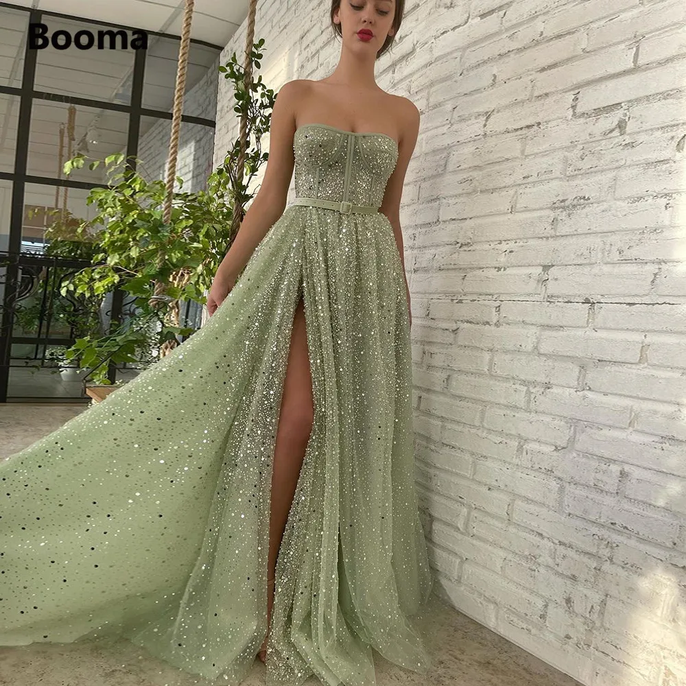 Booma Sage Green Glitter Sequin Lace 