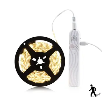 

Cabinet Light LED Motion Activated Bed Light 5V PIR Motion Sensor USB LED Strip 2835 SMD Wardrobe Lamp Tape PC TV Backlight