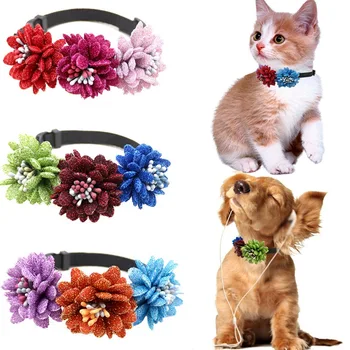 

Pet Dog Collar Flower Necklace Collar For Small Dog Puppy Cat Kitten Collar Pet Supplies Dog Accessories Chihuahua Yorkshire