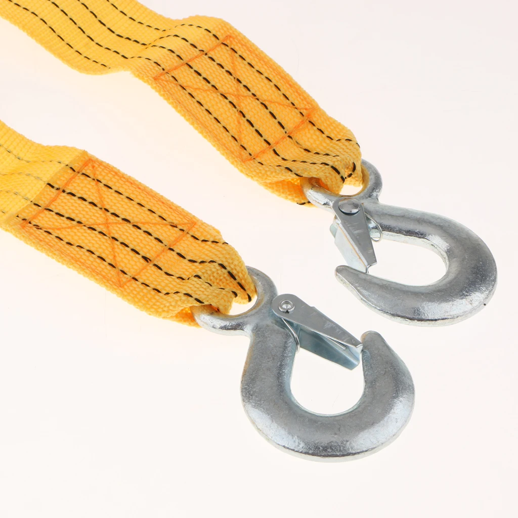 3m Heavy Duty Tow Strap With Hooks 10,000 Lb Break Strength 1.8 X 118'' Rope Tow Strap with Safety Hooks