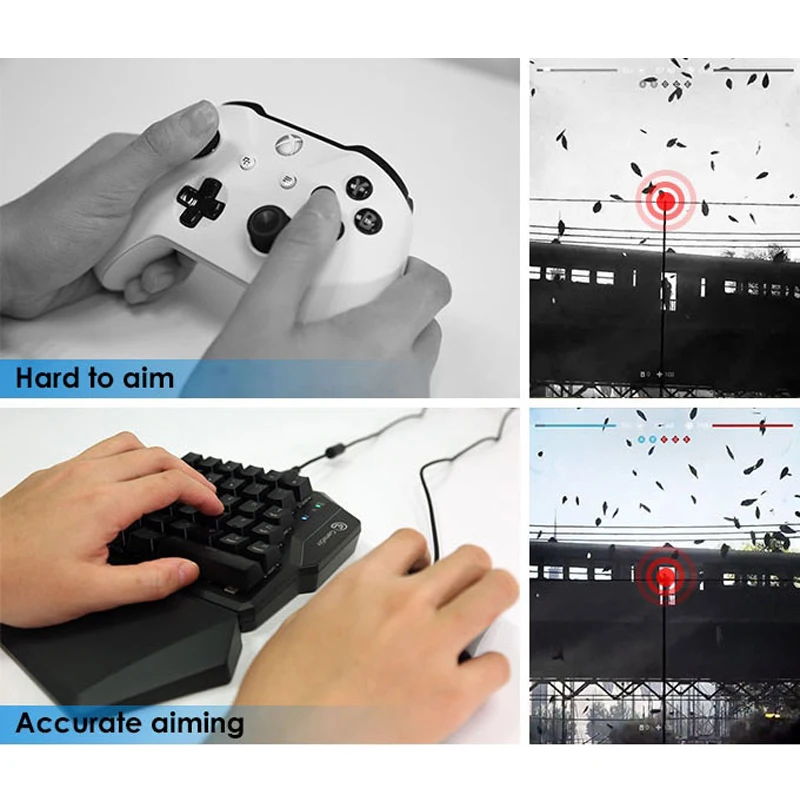 Мышь и клавиатура GameSir VX PS4, механическая, с одной рукой, 2,4G, беспроводная, Bluetooth, игровая, регулировка точек на дюйм для Xbox/PS3/PS4/Switch/PC