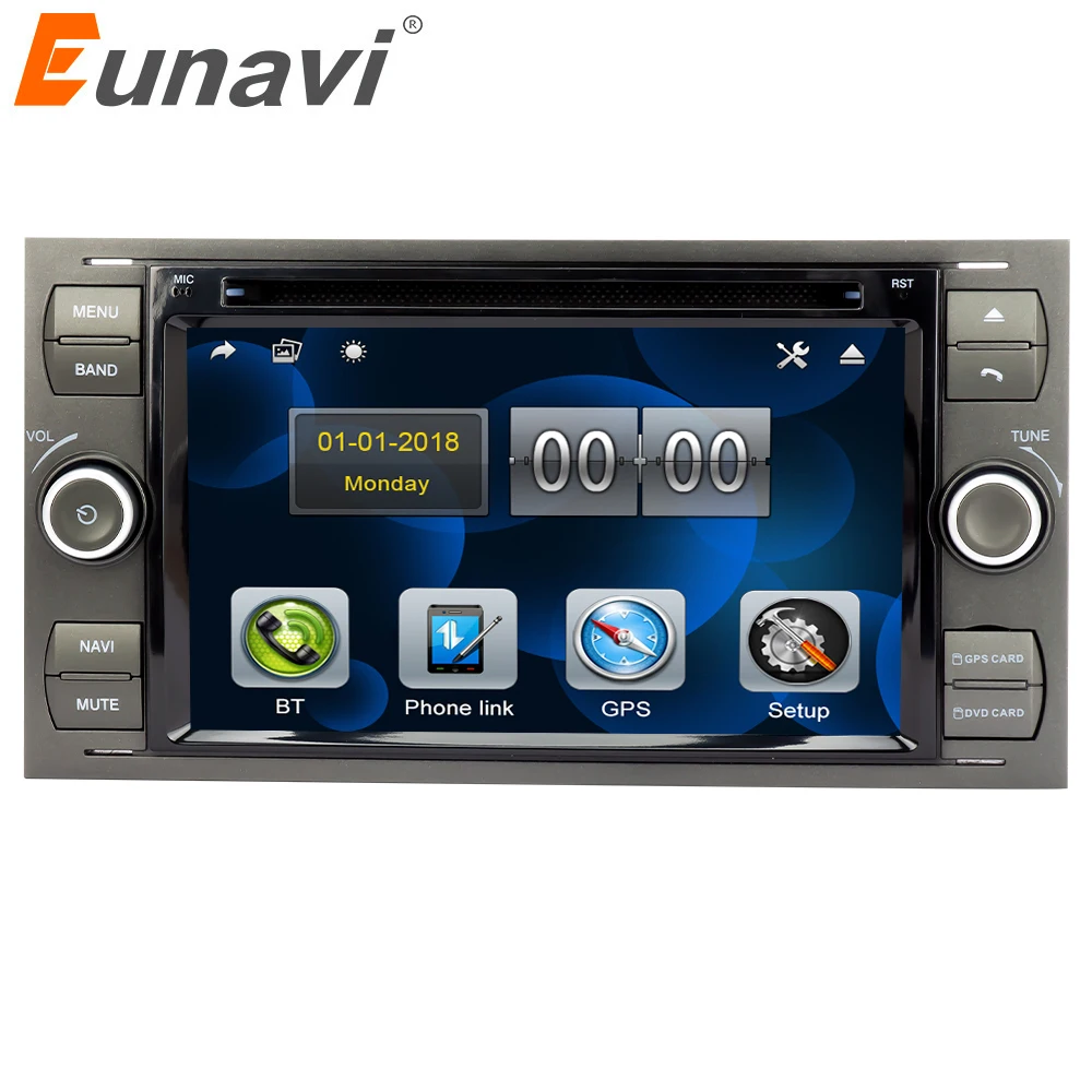 Автомагнитола Eunavi 7 дюймов 2 din автомобильный DVD плеер радио GPS навигация для