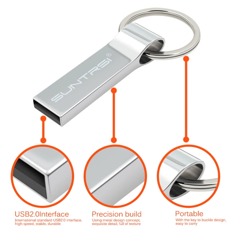 USB флеш накопитель Suntrsi 64 32 16 8 ГБ 128 Водонепроницаемый u диск 2 0 usb подарок для ПК|USB