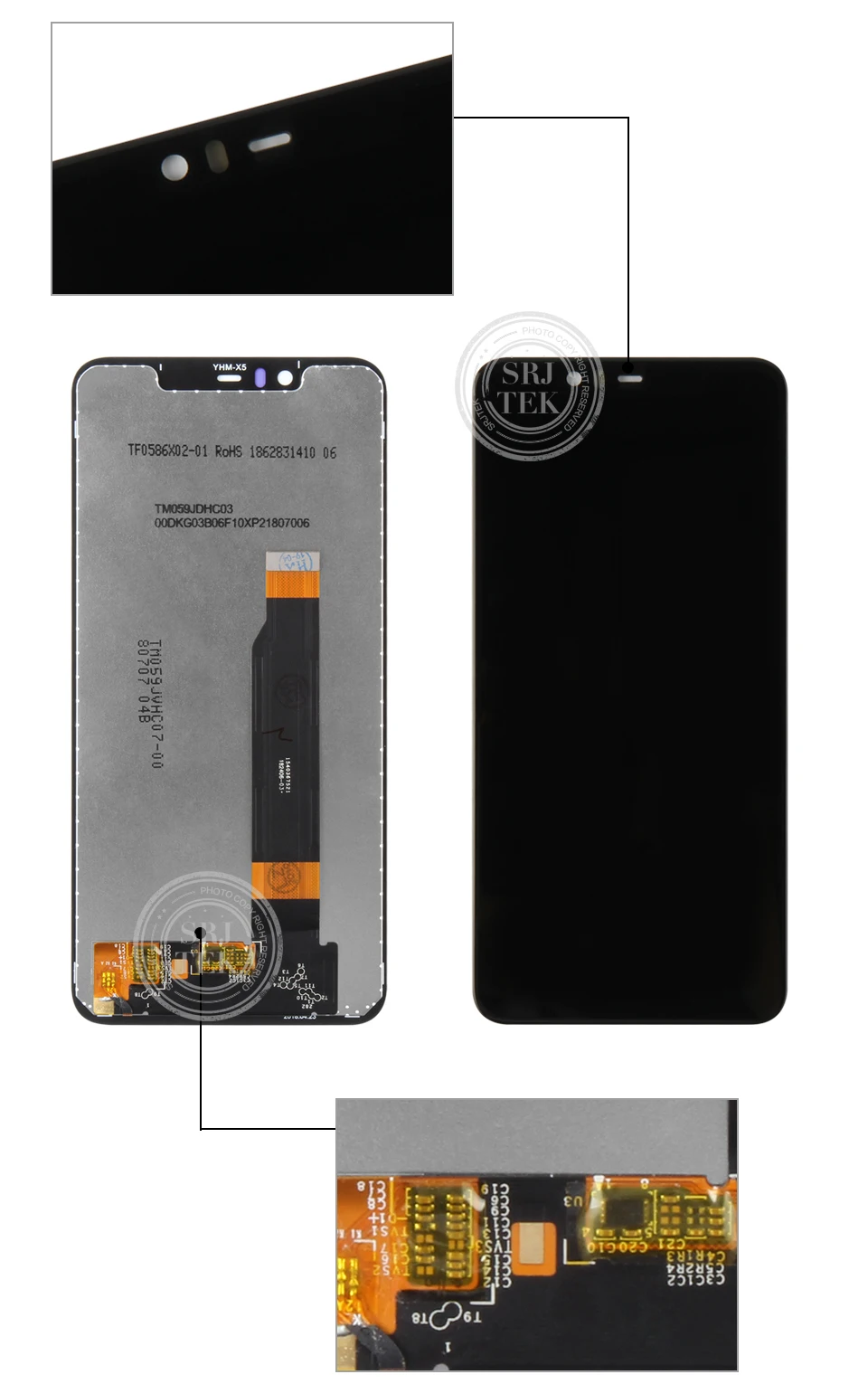 Новый 5,8 "для Nokia X5 ЖК-дисплей Дисплей Сенсорный экран Digitizer Ассамблеи Запчасти для авто для Nokia X5 ЖК-дисплей Дисплей