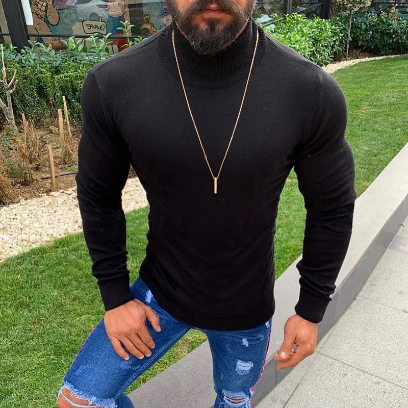 MoneRffi зимний свитер для мужчин теплая водолазка для мужчин s свитера Slim Fit пуловер мужской классический свитер мужской трикотаж Pull Homme