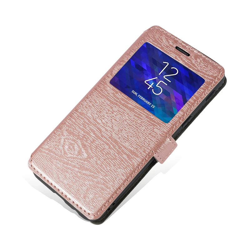 Чехол для телефона из искусственной кожи для huawei Honor 9X Премиум флип-чехол для Honor 9X Премиум чехол с окошком для просмотра Мягкий ТПУ силиконовый чехол - Цвет: Rose Gold