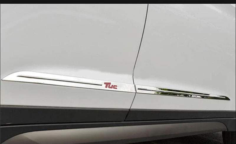 Для hyundai Tucson TL нержавеющая сталь Боковая дверная линия отделка кузова защитный чехол для автомобиля