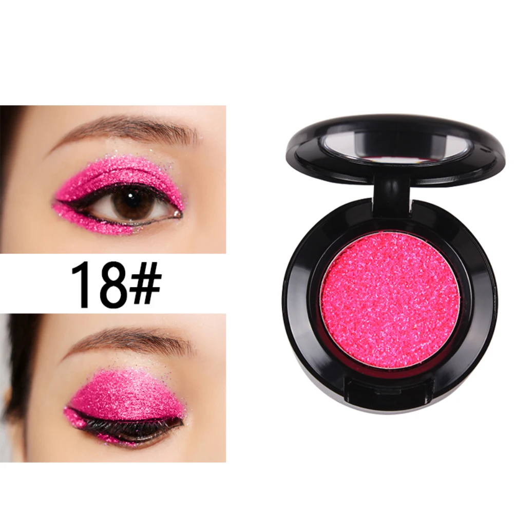 18 MISS ROSE, 27 цветов, блестки, блестящие тени для век, красота, монохромные мерцающие тени для век, палитра, блеск, пигмент, Косметика для макияжа, TSLM2 - Цвет: 18