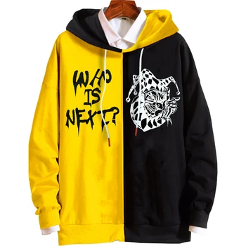 

Autumn Winter Plus size 2xl-8xl men cotton Hoodies print cartoon outerwear male turn-down collar hiphop Sweatshirts