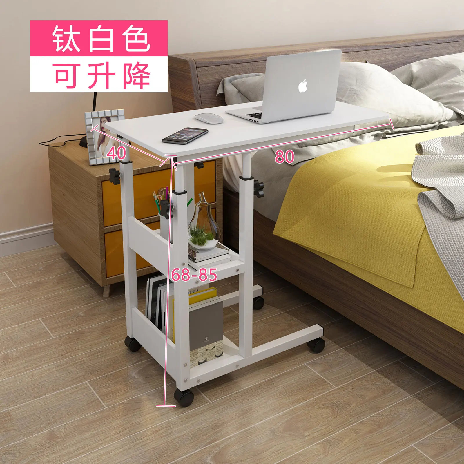 Подъемный подвижный прикроватный столик для домашнего ноутбука стол для Спальни Ленивый стол кровать стол минималистичный маленький стол - Цвет: 5